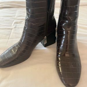 Zara Croc Healed Booties